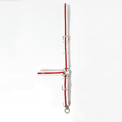 Cattle Halter Calf Halter Cow Halters with Heavy-Duty Brass Buckle, Easy-Clean Suede-Like Material, Adjustable Design for Calves, Adult Cattle, and Small Ponies (White, Medium) - size: Medium