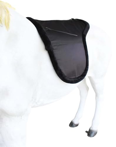 CHALLENGER Australian Horse Wool Felt Premium Shaped Trail Rider Comfort Pad Black 109SP565 - color: Black