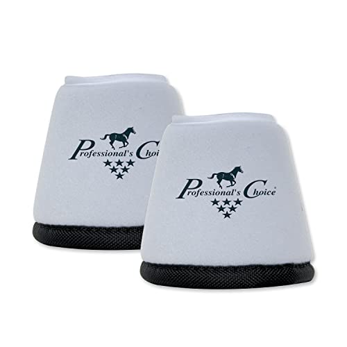 Professional's Choice Quick-Wrap Bell Boots | Ultimate in Hoof and Soft Tissue Protection | 360 Degree Wrap | Small, Medium, Large - color: White, size: Large