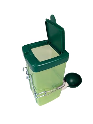 Hen's Choice™ 1L (32 oz) Drinker W/Cup, Nipple, & Wire Bracket for Chicks & Small Animals, Chicken Waterer, Green - color: Green/White, size: 1 Liter