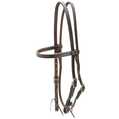 Jeffers LuxeLeather Heavy Oiled Leather Western Horse Headstall, Adjustable Harness Leather Bridle Tack for Riding, Training, Ranch, and Equestrian Use