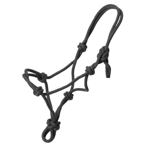 Tough1 Miniature Poly Rope Halter - color: Black, size: Small