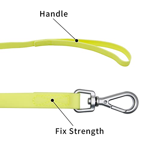 Waterproof Dog Training Leash 50FT 30FT 15FT 10FT 5FT Heavy Duty Recall Long Lead for Large Medium Small Dogs (5FT, Light Yellow) - color: Light Yellow, size: 5FT