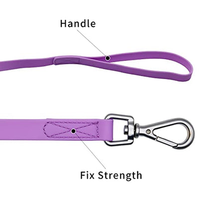 Waterproof Dog Training Leash 50FT 30FT 15FT 10FT 5FT Heavy Duty Recall Long Lead for Large Medium Small Dogs (5FT, Purple) - color: Purple, size: 5FT