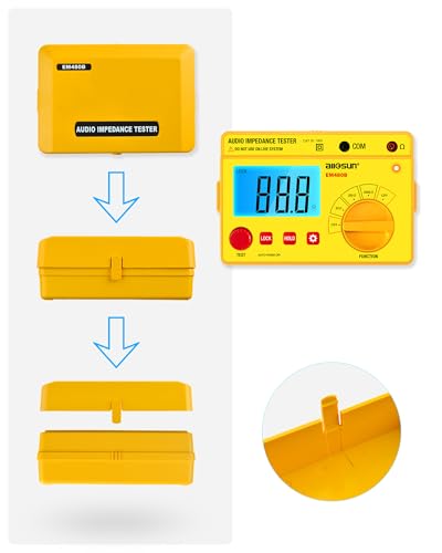 ALLOSUN - EM480B Audio Impedance Tester Digital LCD Insulation Resistance Megohmmeter Meter Tester with Bag