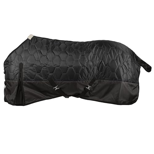 Showman 420 Denier Quilted Nylon Horse Blanket - color: Black, size: 62"