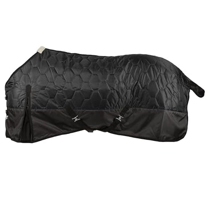 Showman 420 Denier Quilted Nylon Horse Blanket - color: Black, size: 62"