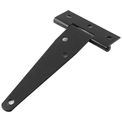 Murtenze 6Pack 4 Inch Black T-Strap Shed Hinge - color: Black, size: 4 Inch - 6Pack