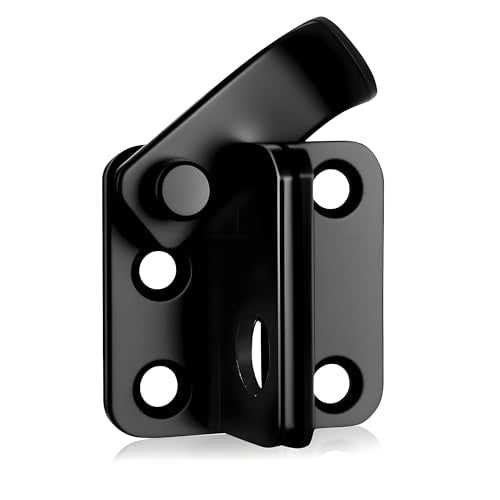 Flip Gate Latch with Padlock Hole, SUS304 Stainless Steel Safety Interior Door Lock Shed Barn Fence Garage, Matte Black, Small Size, AMS2001-B - size: Small