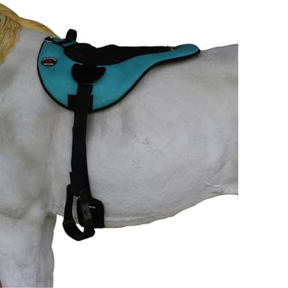Anti-Slip Western Neoprene Bareback Saddle Pad with Cinch for Horse by Challenger