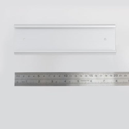 Antrader 10Pcs Aluminium Name Plate Holders,Silver,2"×8" Blank Door Signs - color: Silver,10pcs