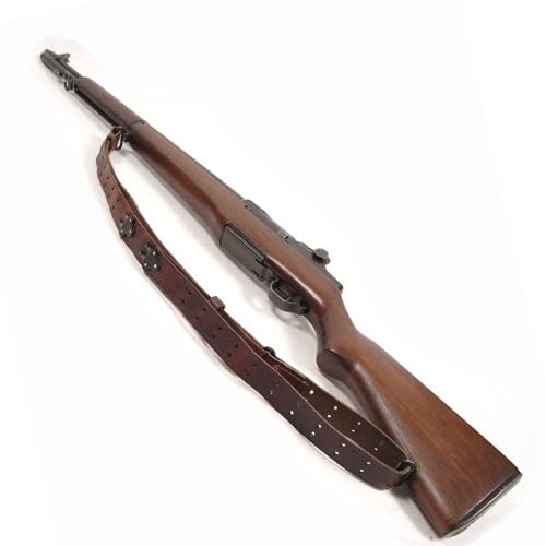 US M1907 Leather Sling WWII M1 Garand Rifle Sling (Leather & Steel Harware) - color: Russet Brown