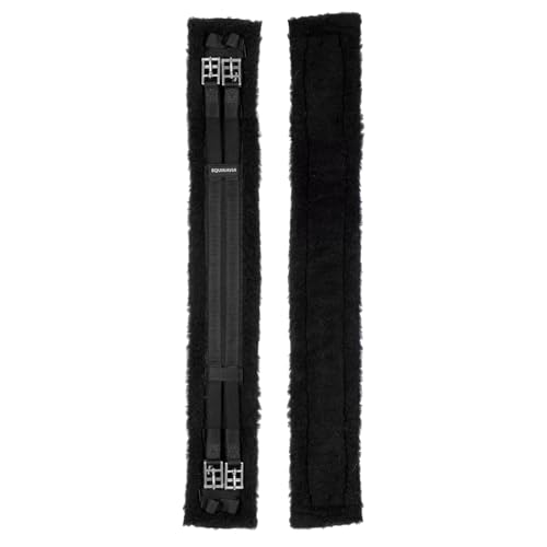 Equinavia Saga Fleece Dressage Girth Cinch for Horses - Black - 28 in - size: 28"