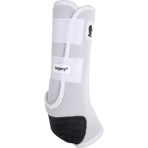 Classic Equine Legacy2 Support Boots, Tall Hind (White, Medium) - color: White, size: Medium