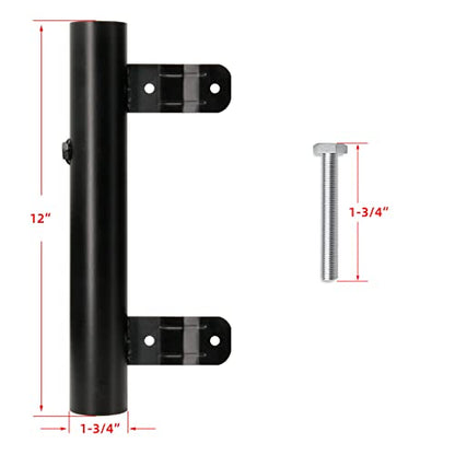Heavy Duty RV Ladder Mount Flagpole Holder Black | Fits 1 Inch RV Ladders, Sturdy Flag Mount Bracket for RV Use - color: Black