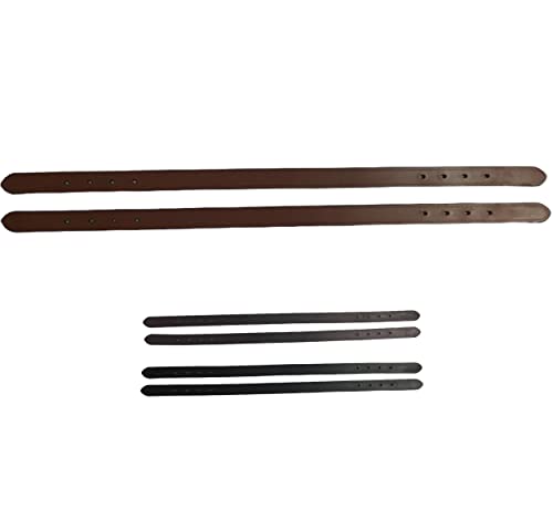 Majestic Ally 2 Pcs Smooth Replacement Leather Crown for Breakaway Halter - color: Chestnut
