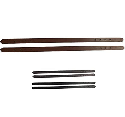 Majestic Ally 2 Pcs Smooth Replacement Leather Crown for Breakaway Halter - color: Chestnut