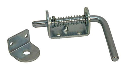 Buyers Products B2595LKB Spring Latch Assembly with Keeper, 1/2" Spring Loaded Latch Pin, Zinc-Plated, Ideal for Gate Latch, Utility Latch, Trailer Latch, Cage Latch