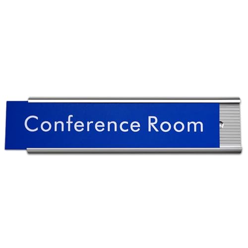 SINYUDUN 10 Pack 2” x 8”Aluminum Name Plate Holders for Door or Wall - color: Silver