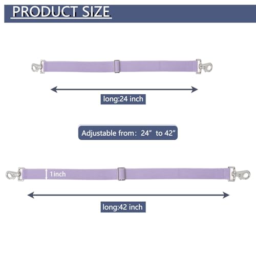 Premium Horse Blanket Sheet Leg Straps, Replacement Stretchy Belly Strap with Double Swivel Snaps, Adjustable Elastic Length from 24 to 42 Inch Winter Blanket - color: Purple