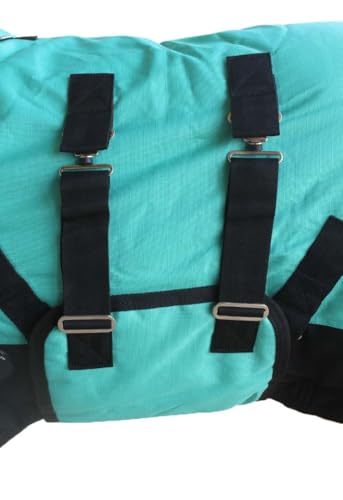Challenger 1200D Miniature Weanling Donkey Foal Pony Horse Winter Blanket 51936B - color: Turquoise Black, size: 60 Inches