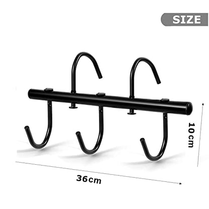 1Pcs Tack Rack with Swivel Hooks,5 Hook Portable Bridle Hooks Tack Hangers for Horse Tack Holder Stall Barn and Fence(Black)