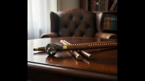 Handmade Solid Brass Head Handle Vintage Style Antique Wooden Walking Stick Cane Gift (3 Fold Wooden Walking Cane) - style: Lion handle stick