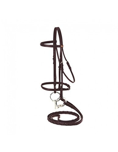 Tough 1 Silver Fox Raised Snaffle Bridle - color: Brown, size: Pony