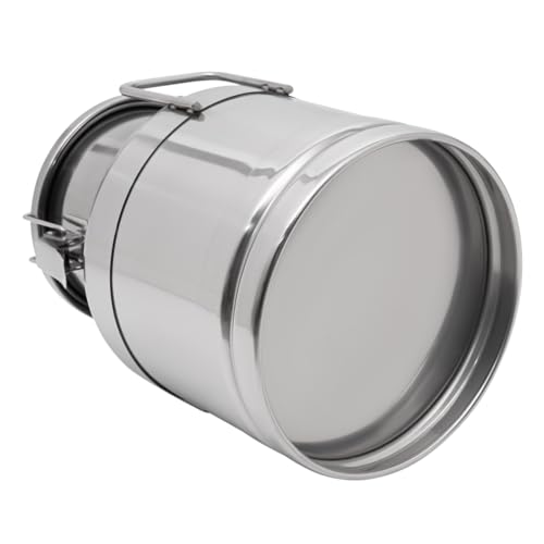 LOYALHEARTDY 10L/2.64Gal Milk Can, Stainless Steel Milk Transport Cans Wine Pail Bucket Tote Jug Pot Oil Liquid Storage Barrel with 2 Handles Milk Container with Lid for Grain Wine Liquid - color: 10l-2.64gal