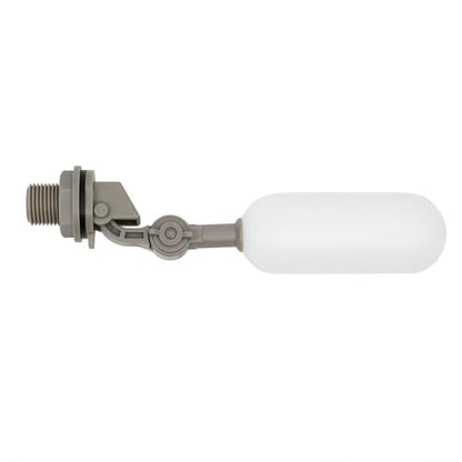 Float Valve 1/2" Auto Fill Mini for Automatic Livestock Waterer Bowl Water Trough Horse Dog Water Shut Off Water Level Control Ball Valve for Pool (1/2 Inch Gray Float Valve)