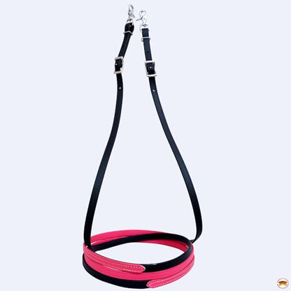 HILASON Western Horse Biothane Leather Rein, Full Size - color: Pink & Black