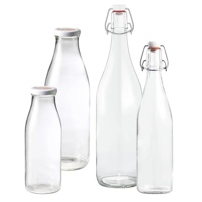 Le Parfait Swing Top Bottle 500ml (16oz), Airtight Lid, Pack of 3 - color: 16oz (Set/3)