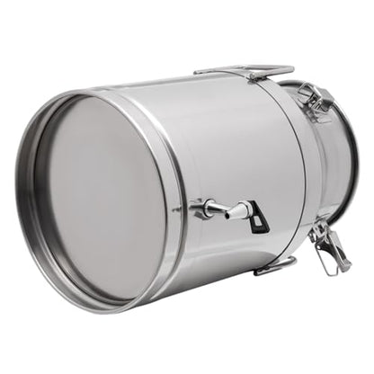 30L Stainless Steel Milk Can, Heavy Duty Food Storage & Transport Container for Dairy, Wine, Grains, Ideal for Home, Farm & Commercial Use, With a Faucet - size: 7.93Gallon