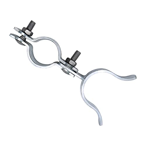 1-3/8" x 1-3/8" Fork Latch Galvanized Fence Gate Latch for Chain Link Fence Gate Frames with Padlock Hole Wall Mount to Post or Wall