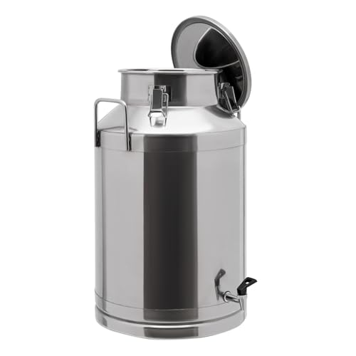 Stainless Steel Milk Bucket With Faucet, Large Liquid Container Storage,Stainless Steel Milk Can With Sealing Lid and Carry Handle,for Wine(60L/15.9 Gal,w/Faucet) - size: 60L/15.9 Gal,w/Faucet