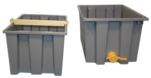 Mann Lake Plastic Uncapping Tank, Gray, Honey Gate Included