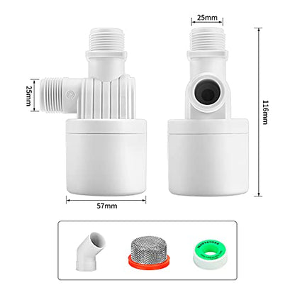 Water Float Valve 3/4 Inch Water Level Controller Built-In Water Tank Upgrade Float Valve for Livestock Tanks,Cistern,Toilet (1pcs 3/4" top inner) - size: 3/4" Top Inlet