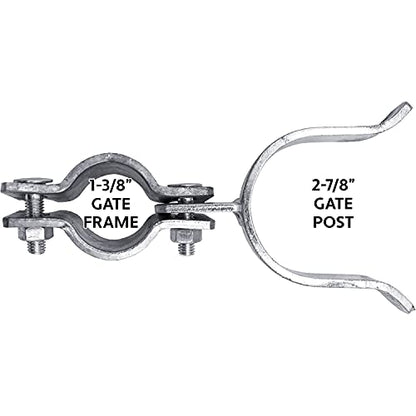 1-3/8" x 2-7/8" Chain Link Fence Gate Fork Latch - Fence Gate Latch - Galvanized Fence Gate Latch with Hole for Padlock - size: 1-3/8" x 2-7/8"