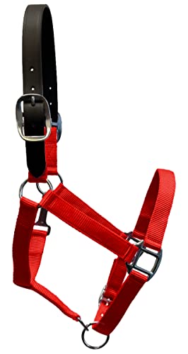 Break Away Adjustable Leather Cob Nylon Halter