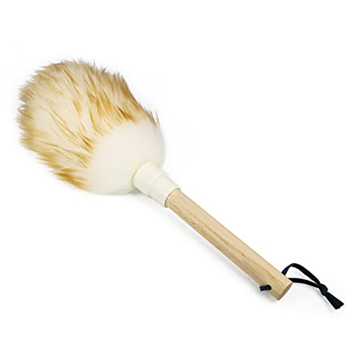 Wool Lambswool Cleaning Brush Duster,Wood Handle,Hanging Rope,Anti-Static,Comfortable Grips, for Piano,Guitar and Other Stringed Instruments and Office, Home and Car etc