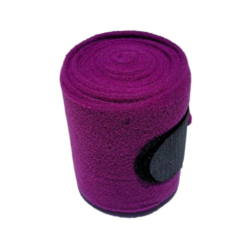 Horse Polo Leg Wraps Soft Fleece Wraps Equestrian Leg Bandage 4-Pack (Purple, Cob(8.2ft)) - color: Purple, size: Cob(8.2ft)