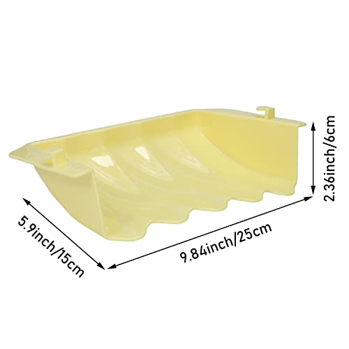 Litewoo Rabbit Hanging Hay Feeder Rack Wall-Mounted for Guinea Pig, Yellow - color: YELLOW