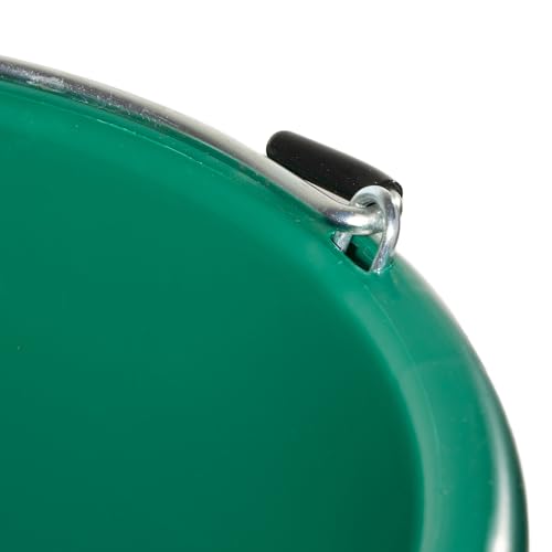 Farm Innovators 3 Gallon Flat Back Plastic Heated Bucket with Metal Handle, Built in Thermostat, and Hidden Cord Compartment, Green, 70 Watt (2 Pack) - size: 2 Pack
