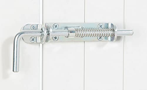 National Hardware N109-212 V1142 Spring Loaded Heavy Duty Sliding Bolt Zinc - color: Zinc