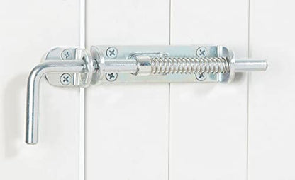 National Hardware N109-212 V1142 Spring Loaded Heavy Duty Sliding Bolt Zinc - color: Zinc