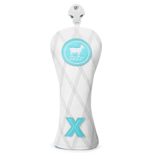 White and Blue Goat Style Golf Driver Headcover Fairway Wood Head Cover Hybrid UT Headcover Cover Premium Golf Accessories for Men - color: ut cover 1pc