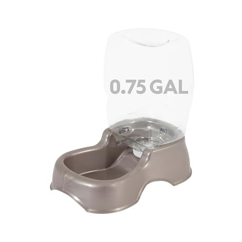 Petmate Pet Cafe Water Dispenser, .75 GAL, Pearl Tan - color: Pearl Tan, size: 0.75 GAL