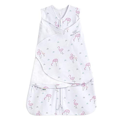 HALO 100% Cotton Sleepsack Swaddle, 3-Way Adjustable Wearable Blanket, TOG 1.5, Flamingos, Small, 3-6 Months - color: Flamingos, size: Small (Pack of 1)