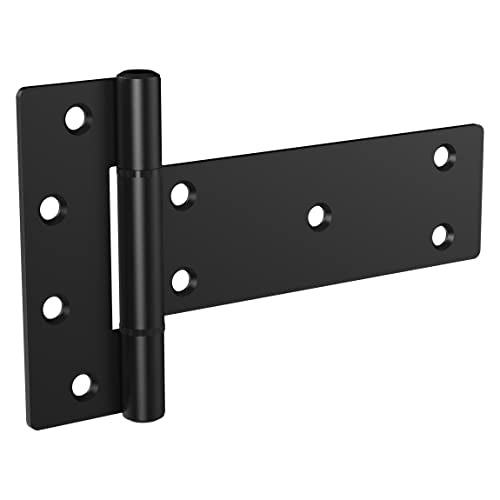 National Hardware Industrial Gate T-Hinges, 6 in, Steel, 2-Pack, Black