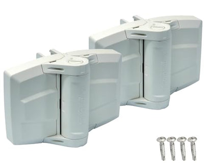 D&D TCHDMA1S3WT TruClose Mult-Adjust Heavy Duty Gate Hinge, White, 2 pcs - color: Series 3 White
